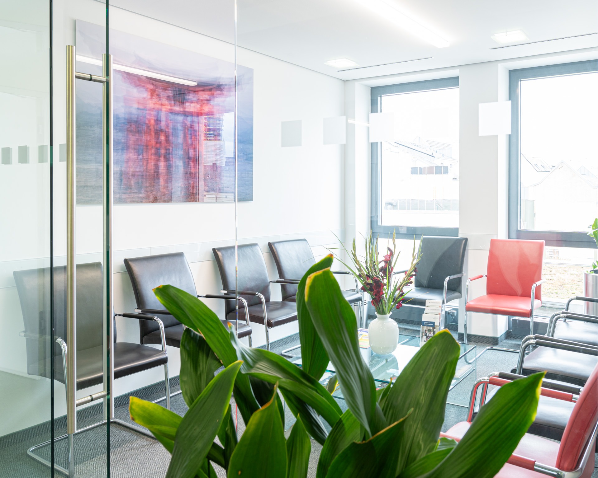 Einblick in das Wartezimmer des Notariats